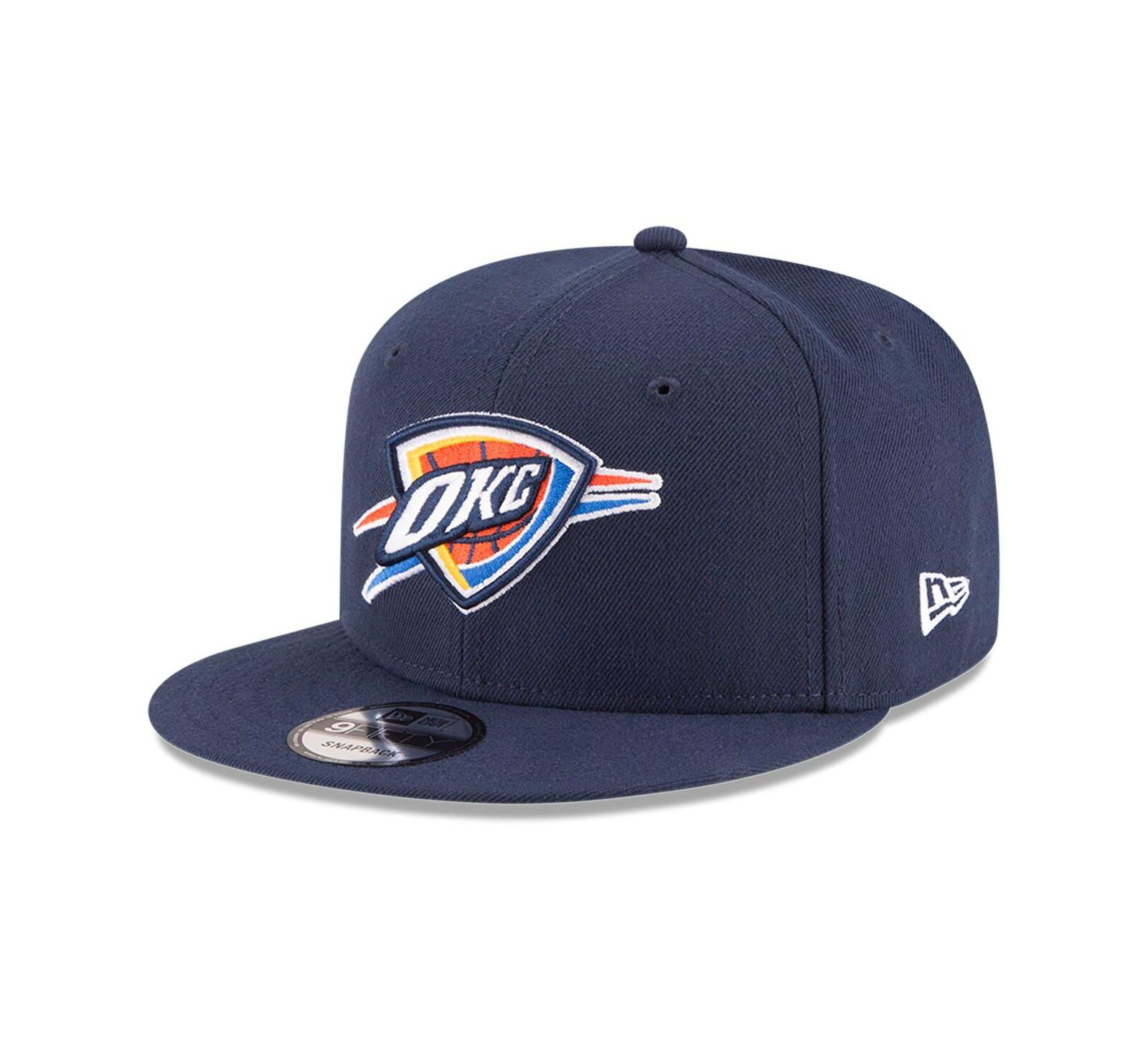 Men's New Era Navy Oklahoma City Thunder Official Team Color 9FIFTY Adjustable Snapback Hat