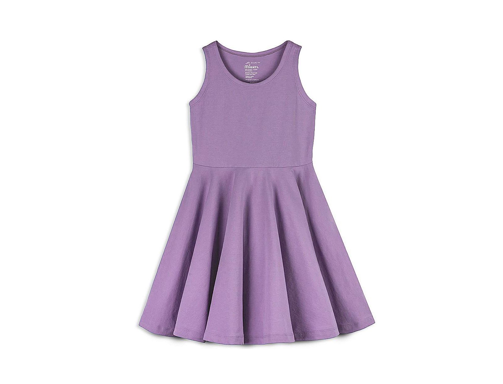 Mightly Girls Child Fair Trade Organic Cotton Solid Sleeveless Twirl Dress