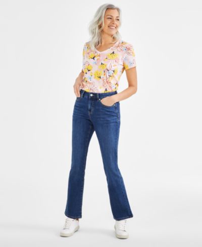 Style & Co Petite Mid-Rise Curvy Bootcut Jeans, Petite & Petite Short, Created for Macy's