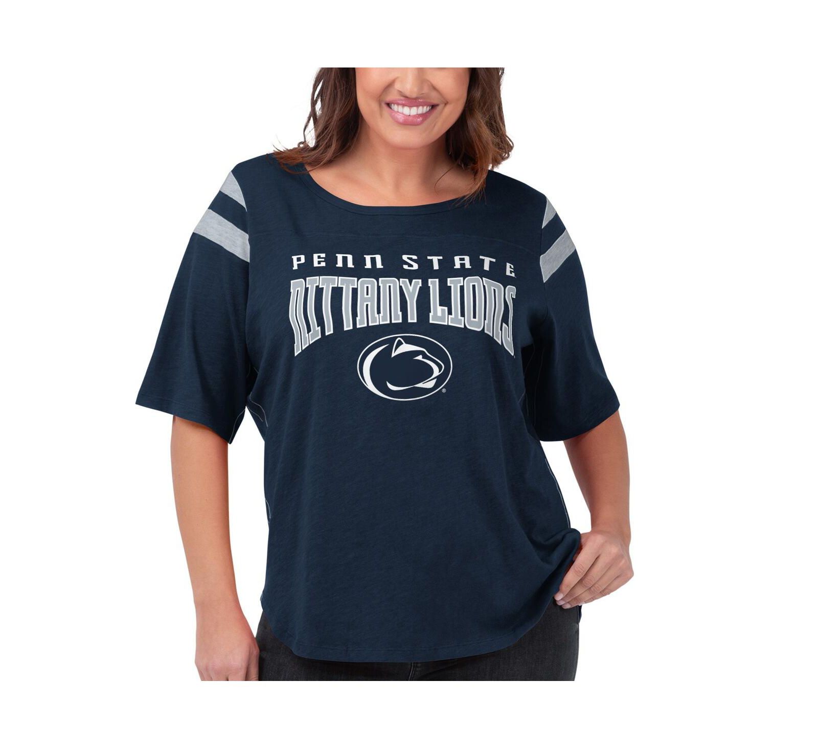 Женская футболка G-III 4Her by Carl Banks Penn State Nittany Lions, Plus Size, темно-синяя