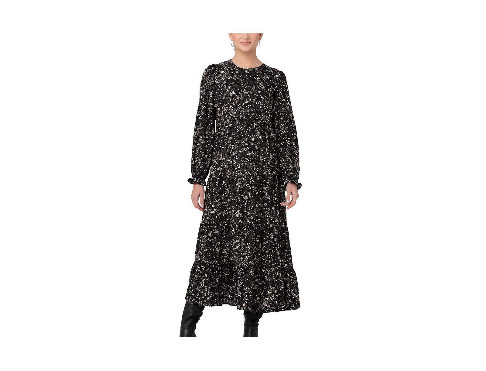 Платье для беременных Ripe Maternity Trixie Tiered Nursing Black