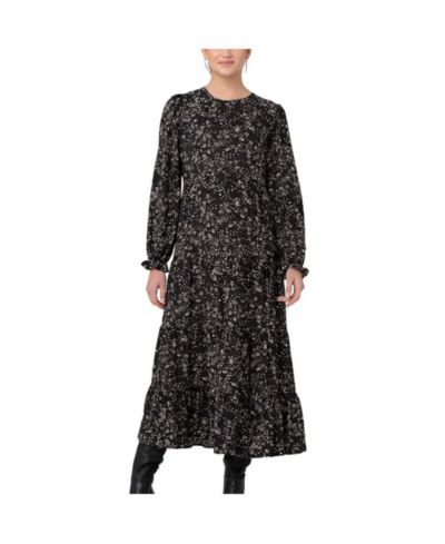 Ripe Maternity Maternity Ripe Trixie Tiered Nursing Dress Black