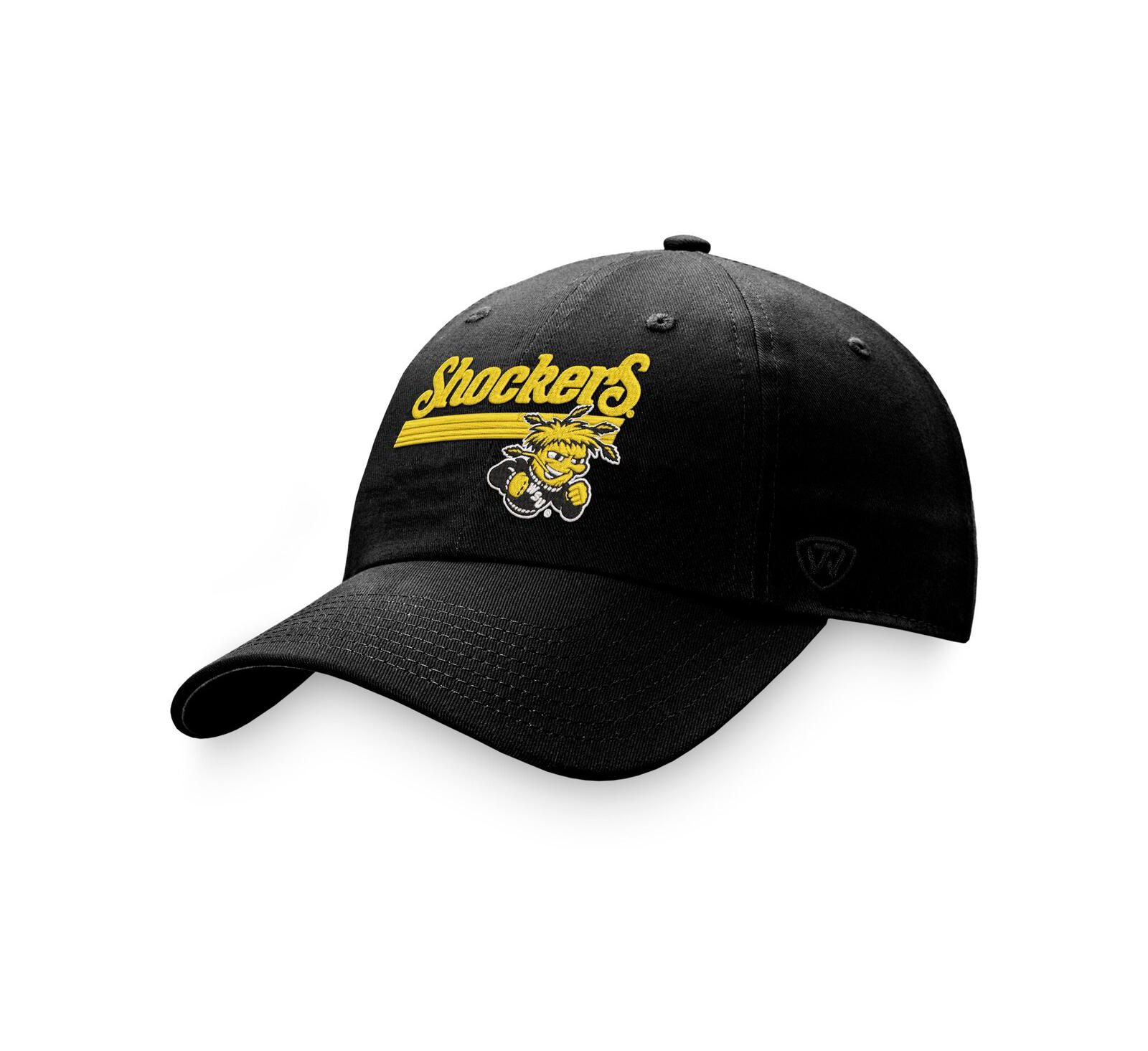 Men's Top of the World Black Wichita State Shockers Slice Adjustable Hat