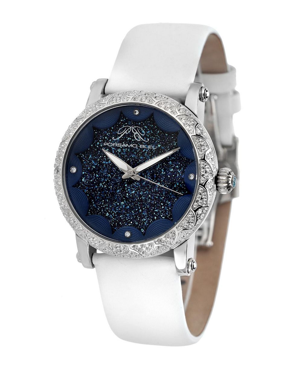 Porsamo Bleu Женские часы Genevieve Topaz Satin Covered Leather Band