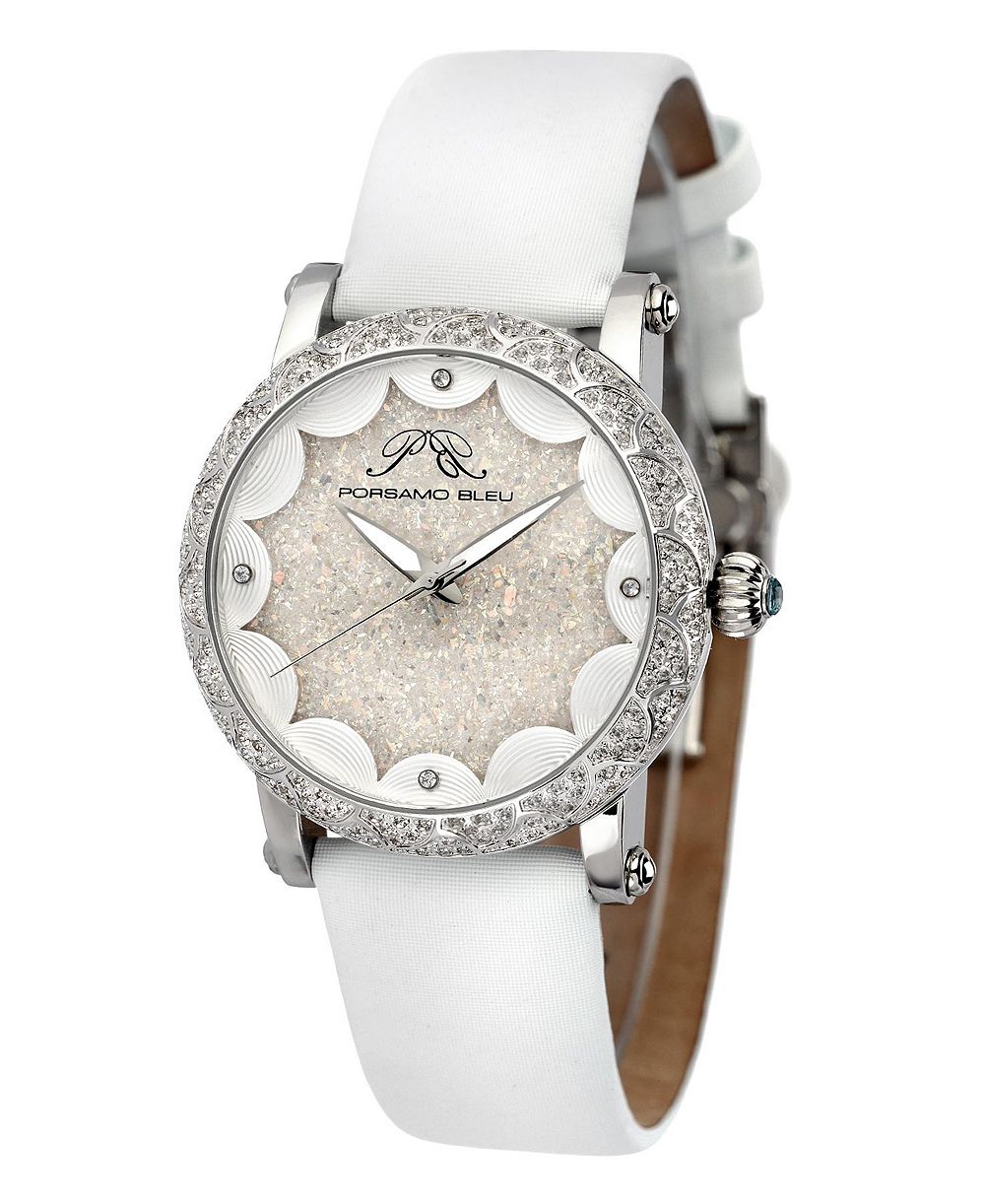 Porsamo Bleu Женские часы Genevieve Topaz Satin Covered Leather Band