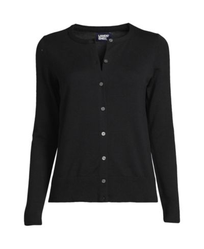 Кардиган Lands' End Plus Size Fine Gauge Cotton Sweater
