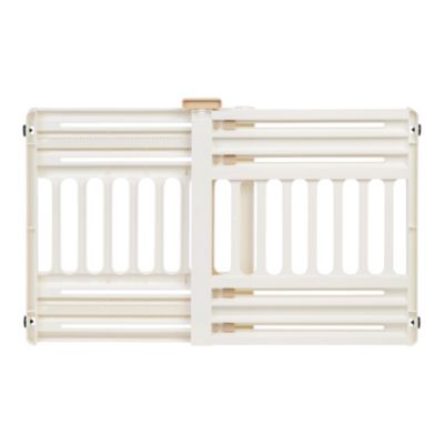 IRIS 24"-39" Portable Expandable Pet Gate, Adjustable Pet Barrier for Puppy Small Dog Fits Most Doorways Easy