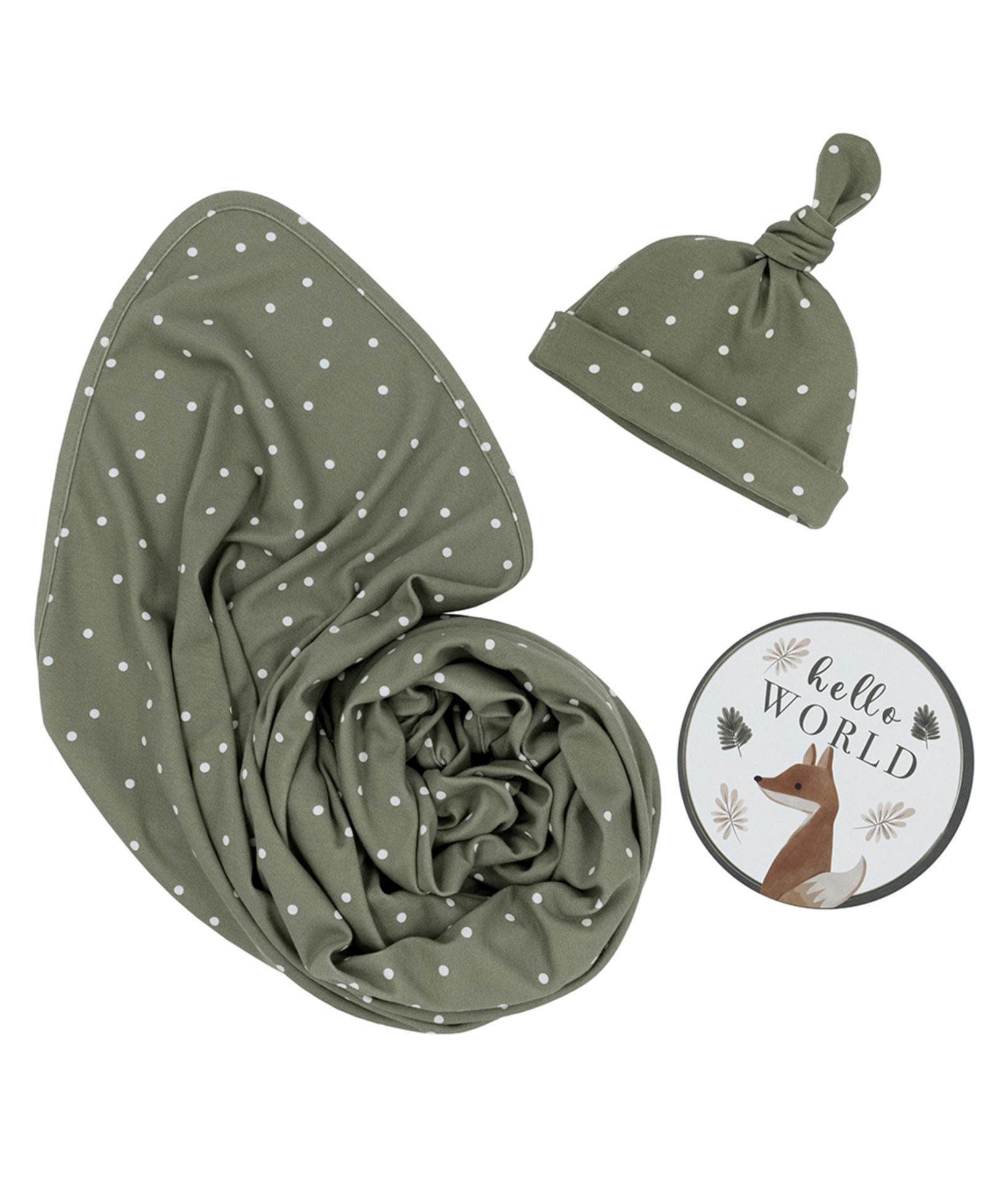 Living Textiles Подарочный набор Hello World для малышей, 3 шт