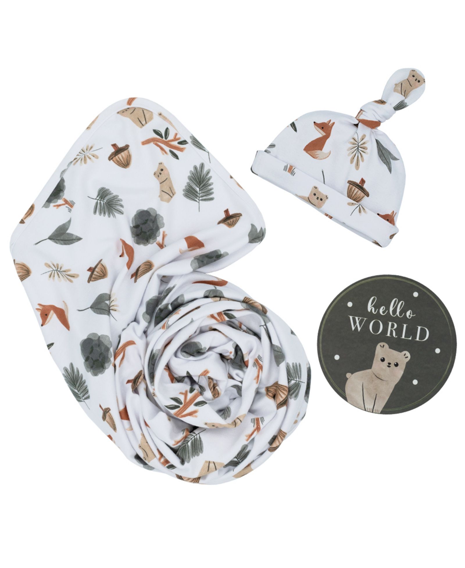 Подарочный набор Living Textiles «Hello World» для мальчика или девочки, 3 предмета
