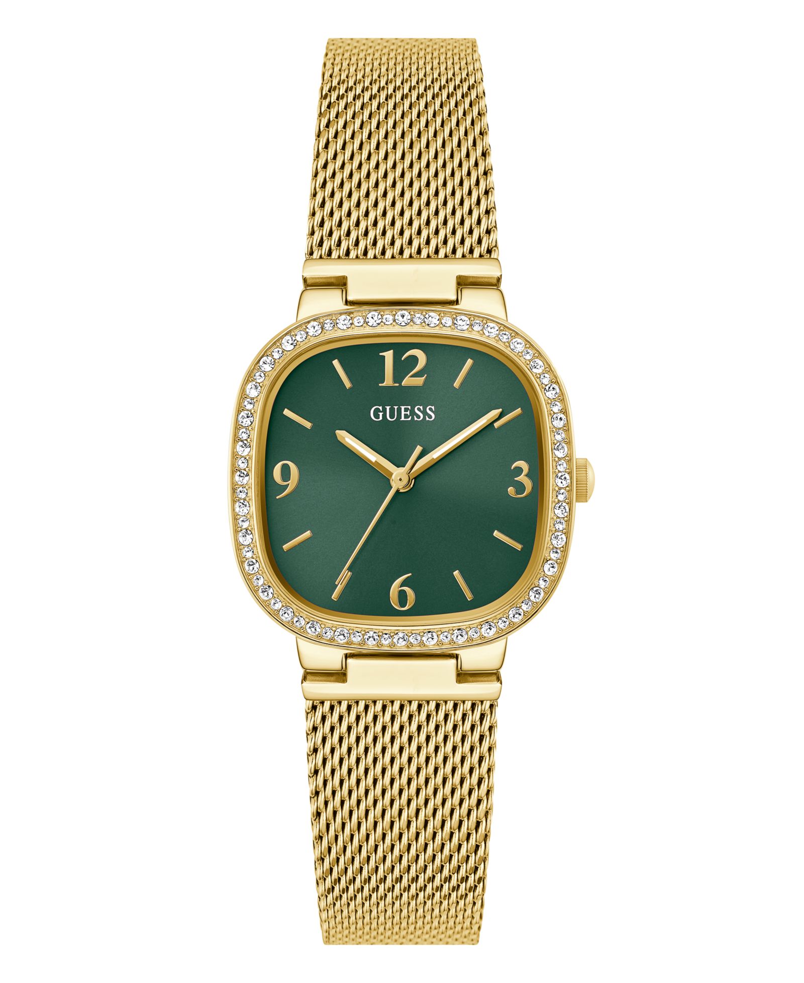 Часы GUESS Women's Analog Gold-Tone Stainless Steel and Mesh 32mm