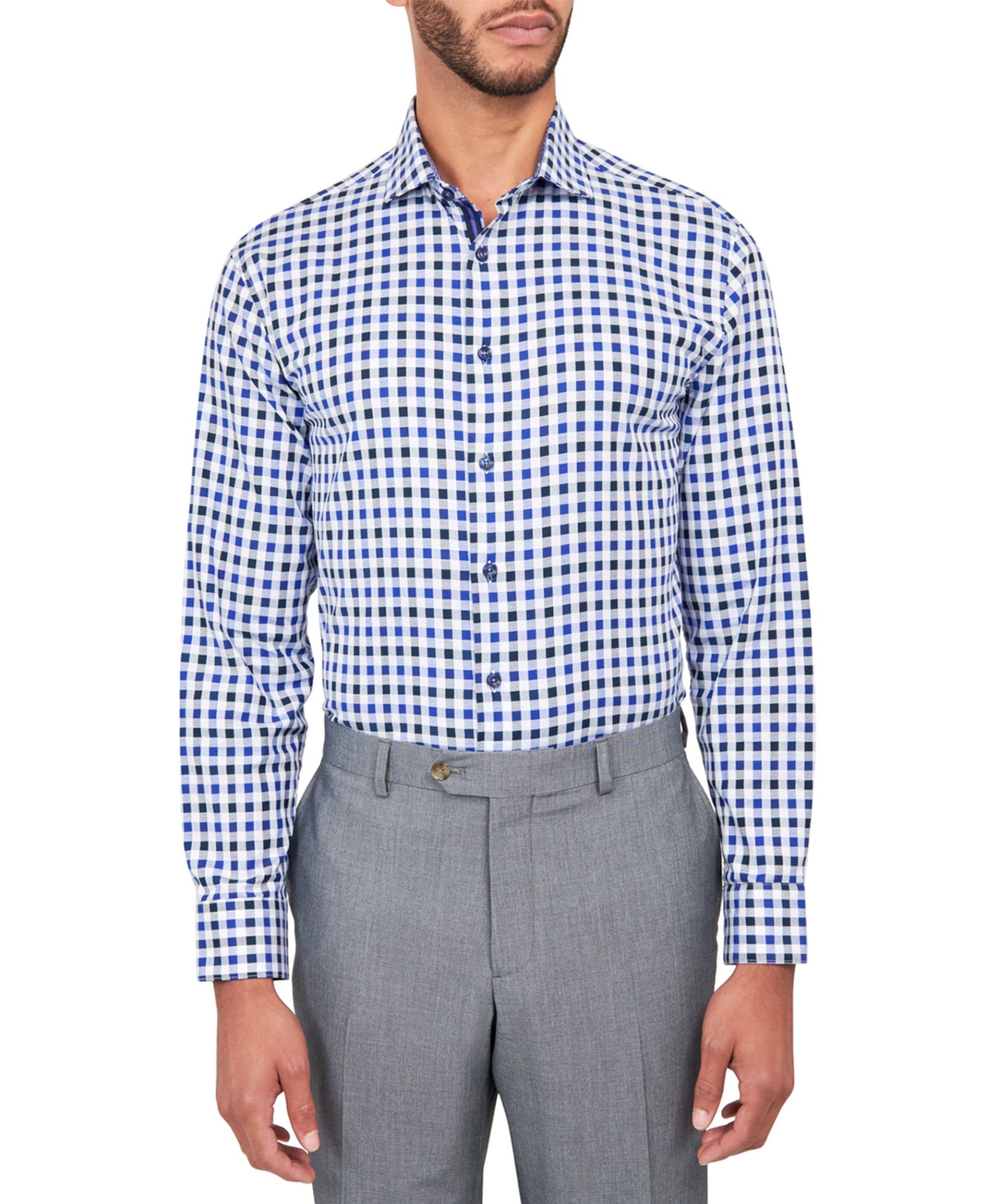 Michelsons of London Men's Twill Check Shirt