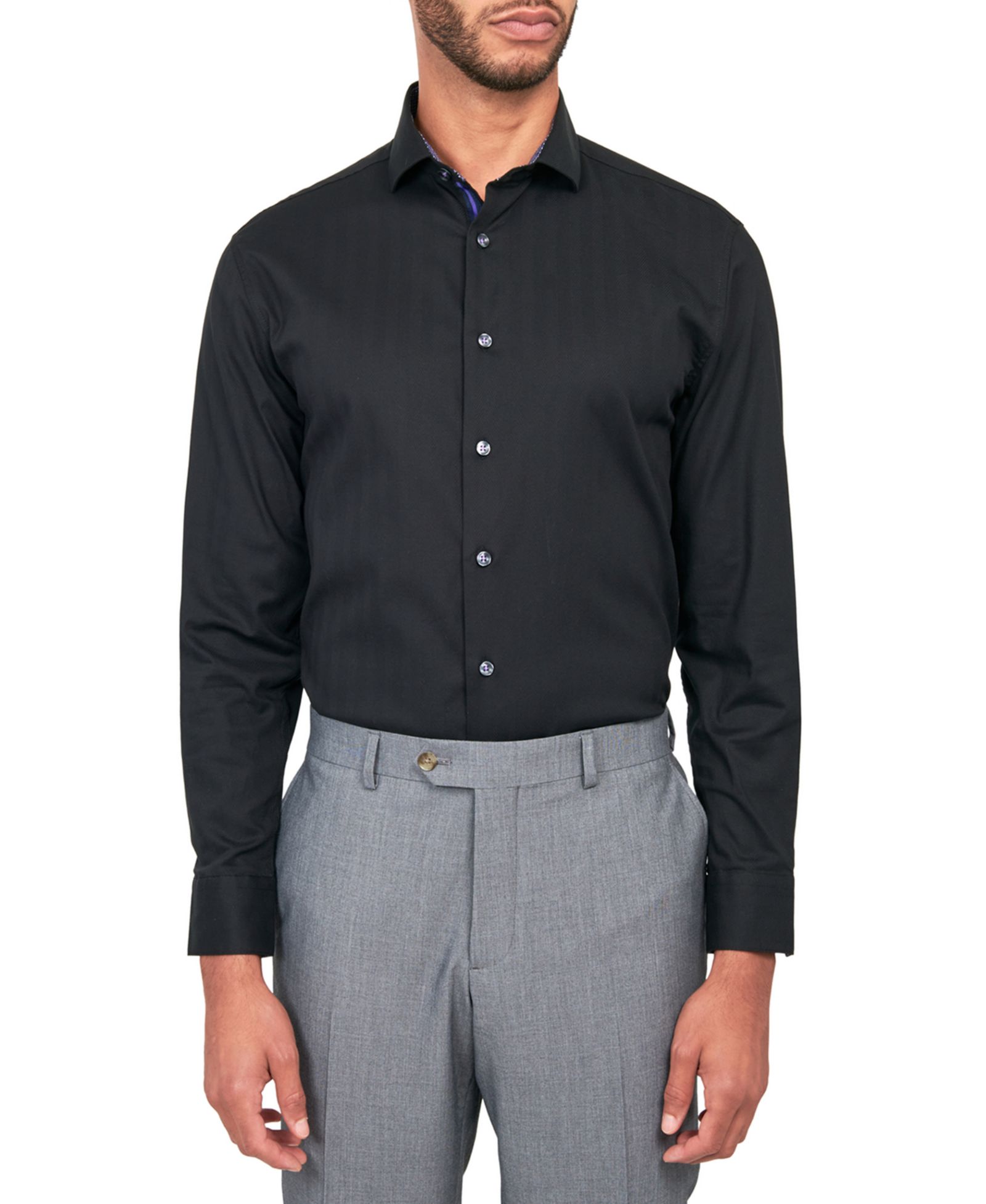 Мужская рубашка Michelsons of London Solid Herringbone