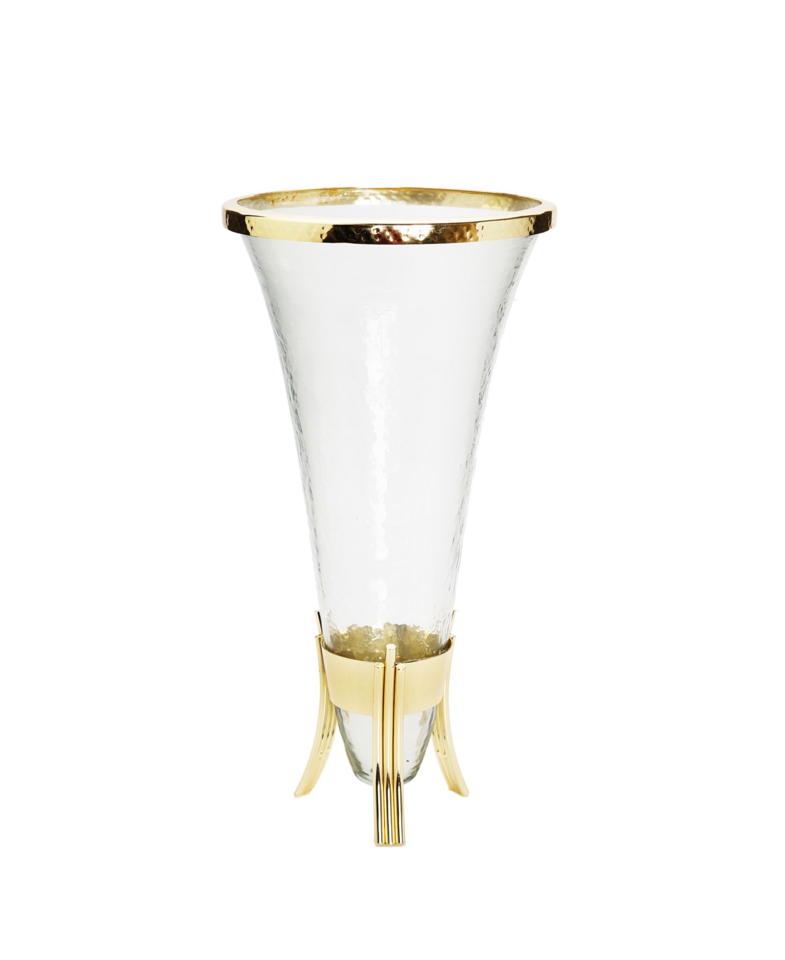 Classic Touch Glass Vase with Symmetrical Design Base