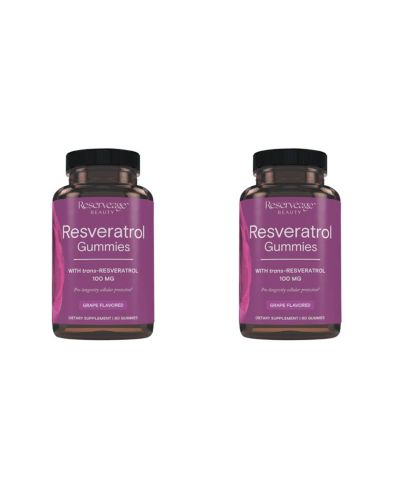 Желейные витамины Reserveage Resveratrol со вкусом винограда, 100 MG, 60 шт - 2 упаковки