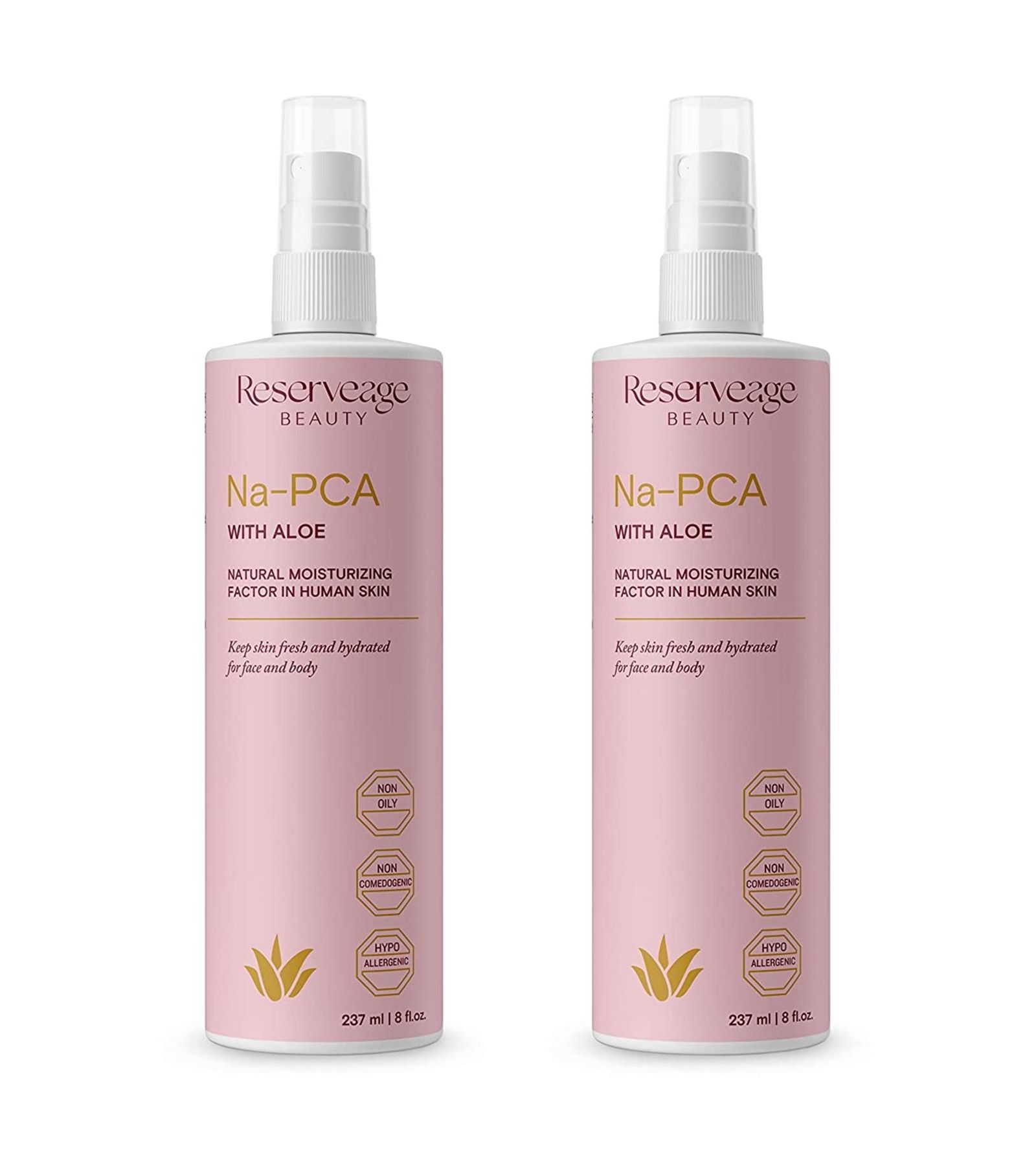 Reserveage Na-PCA Spray with Aloe Vera - Moisturizing Body Lotion for Dry Skin - Anti Aging Face Moisturizer 8 Fl Oz (Pack of 2)