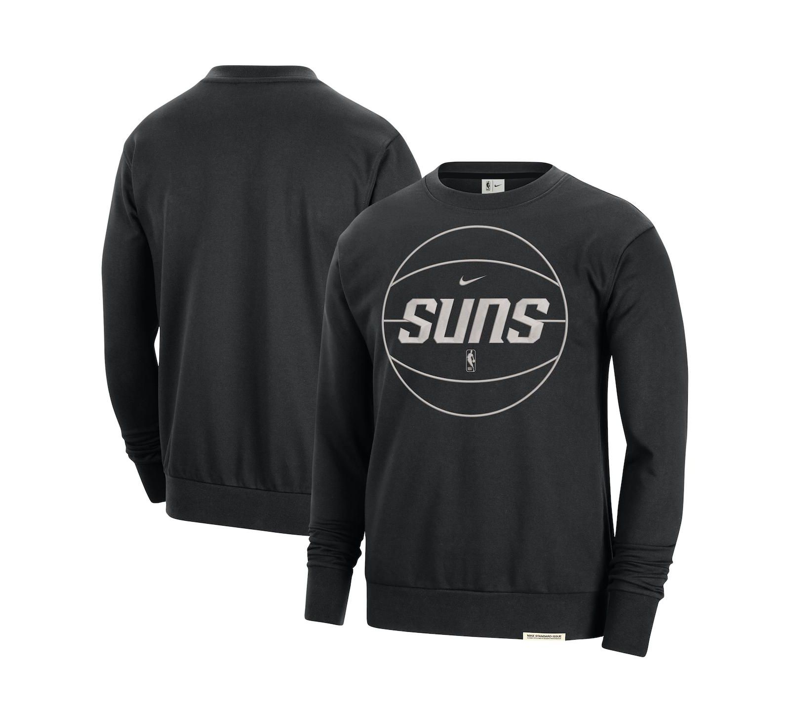 Men's Nike Black Phoenix Suns 2023/24 Authentic Standard Issue Travel Performance Pullover Sweatshirt