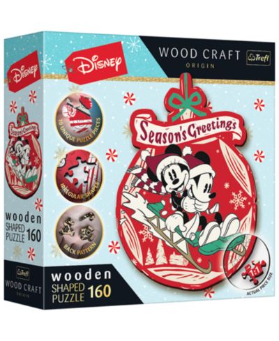 Деревянный пазл Trefl Disney's Christmas Mickey Mouse, 160 деталей, возраст 12+