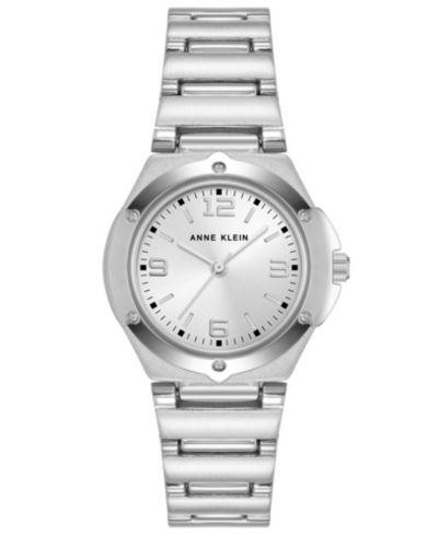 Anne Klein Женские кварцевые часы на браслете из сплава, серебристого цвета, 29mm