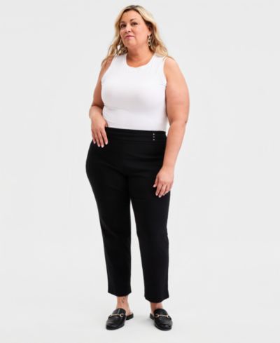 JM Collection Plus & Petite брюки Slim-Leg с контролем живота