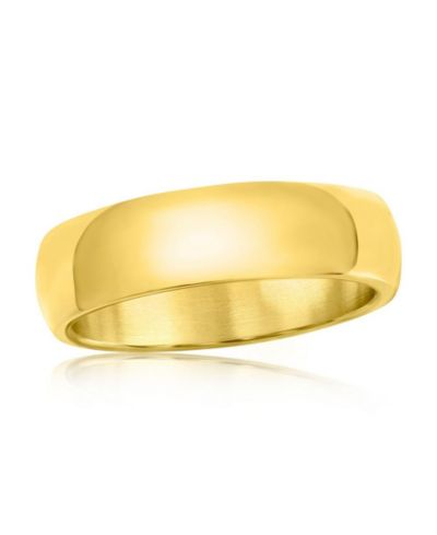 Stainless Steel Polished Ring - Gold Plated