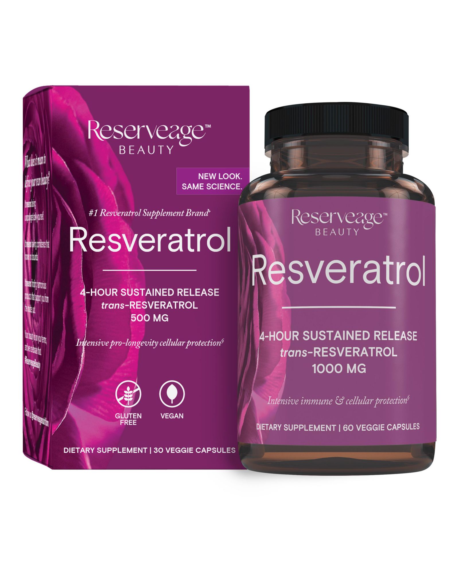 Добавка Reserveage Nutrition Resveratrol, 1000mg, 60 шт