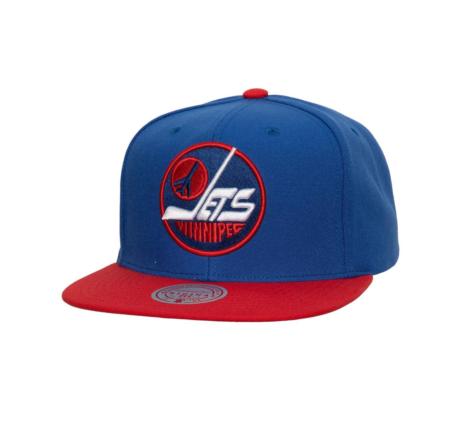 Мужская кепка Mitchell & Ness Blue Winnipeg Jets Core Team Ground 2.0 Snapback
