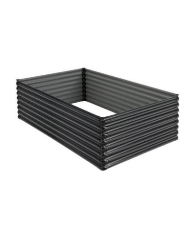 71 Inch Galvanized Metal Raised Garden Bed for Garden Backyard-Dark Grey