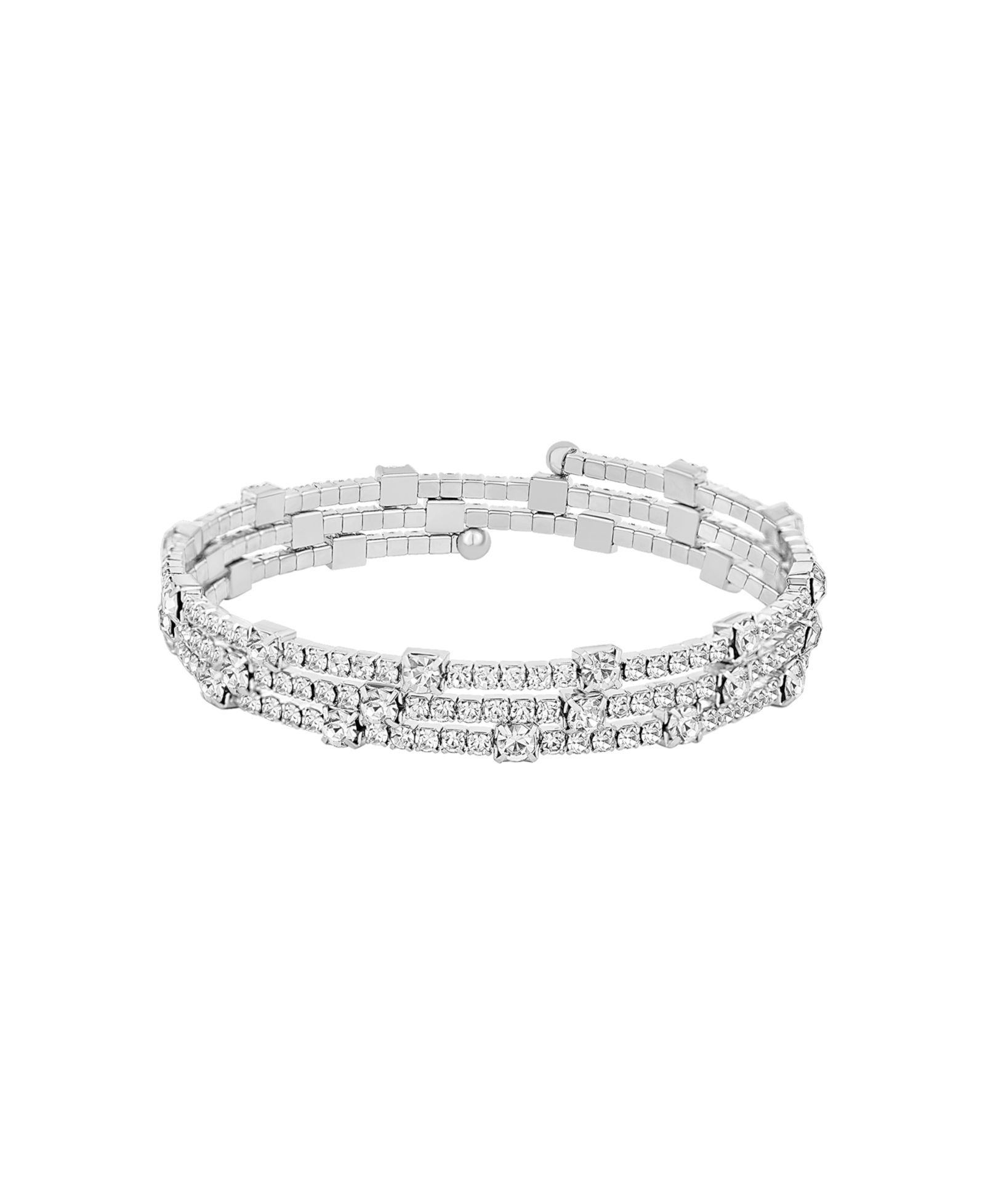 Браслет And Now This Silver-Plated or 18K Gold-Plated Crystal Coil