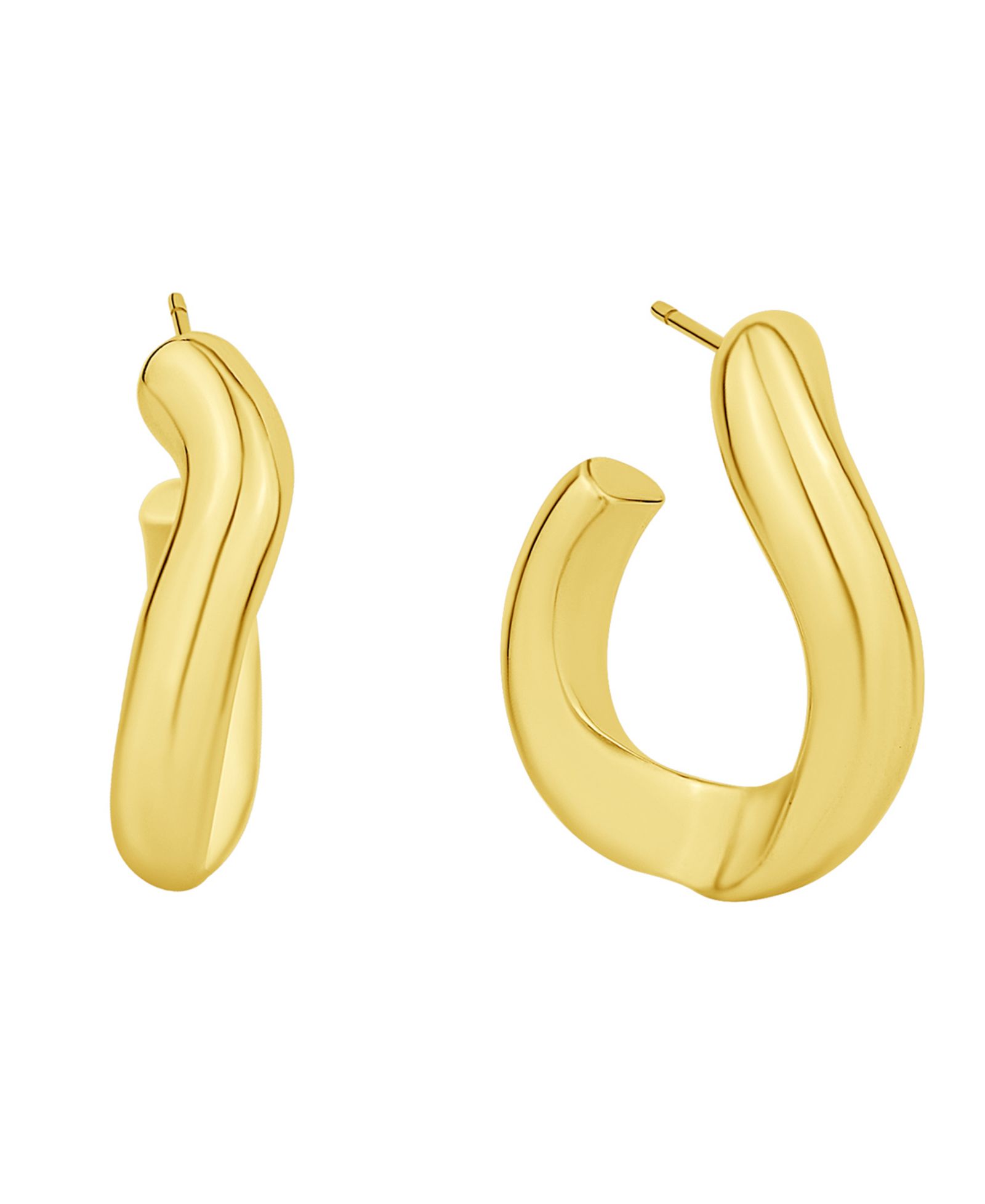 Серьга-кольцо And Now This Oblong C с серебряным или 18K Gold-Plated покрытием