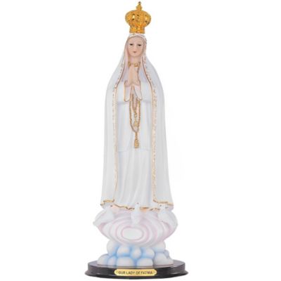 FC Design 16"H Our Lady of Fatima Statue Our Lady of The Holy Rosary of Fatima Holy Figurine Religious Decoration Home Decor Perfect Gift for House Warming, Holidays and Birthdays