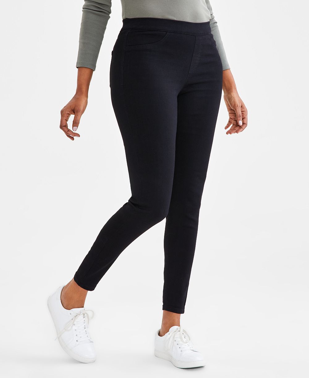 Style & Co Petite Mid-Rise Pull On Jeggings, Created for Macy's