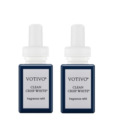 Pura and Votivo - Clean Crisp White - Ароматизатор для умных диффузоров - освежитель воздуха - ароматерапия для спальни и гостиной, 2 шт