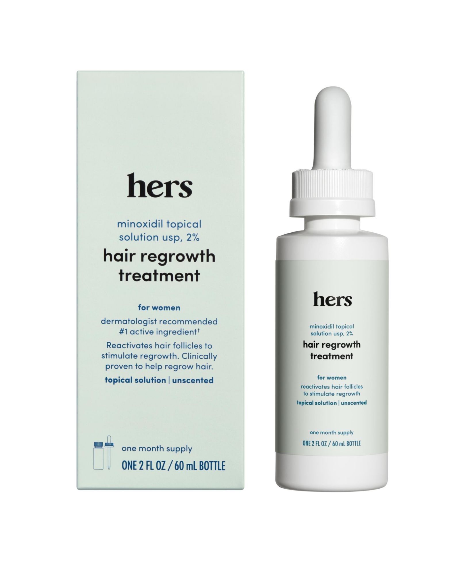 Сыворотка для роста волос Hims & Hers Minoxidil 2% Topical Serum