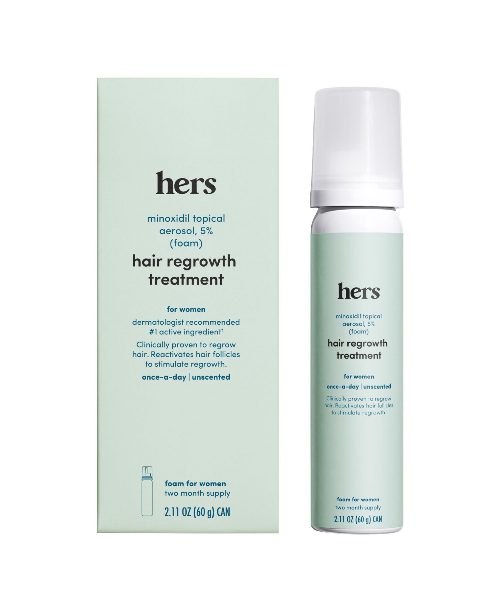 Hims & Hers Hers Hair Regrowth Treatment Minoxidil 5% пенка для наружного применения