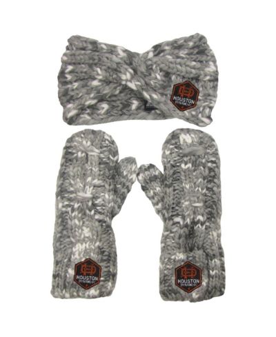 Women's ZooZatz Gray Houston Dynamo FC Marled Headband and Mittens Set