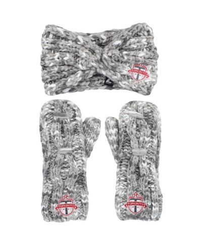 Women's ZooZatz Gray Toronto FC Marled Headband and Mittens Set