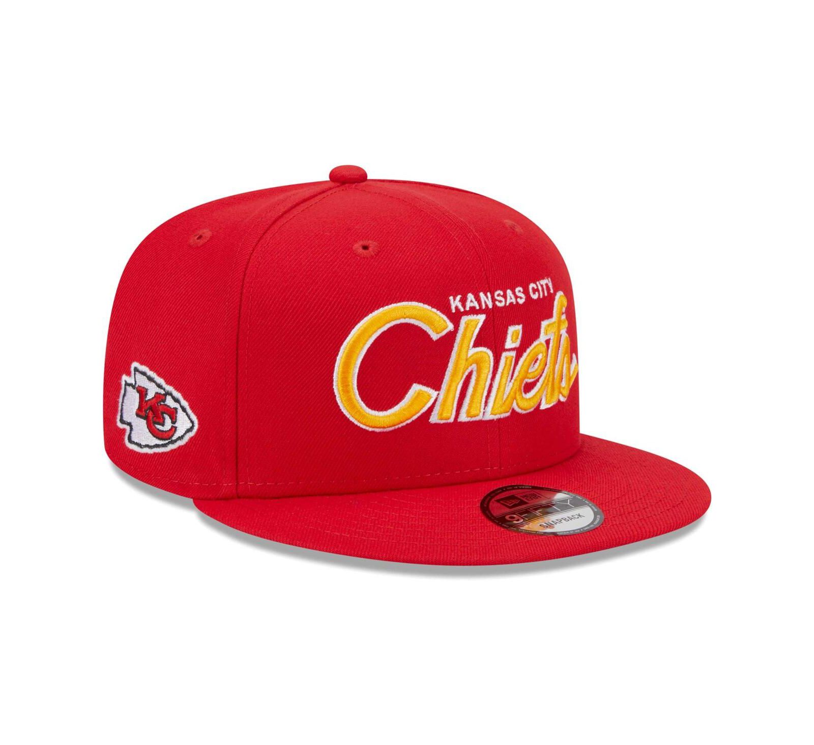Men's New Era Red Kansas City Chiefs Main Script 9FIFTY Snapback Hat