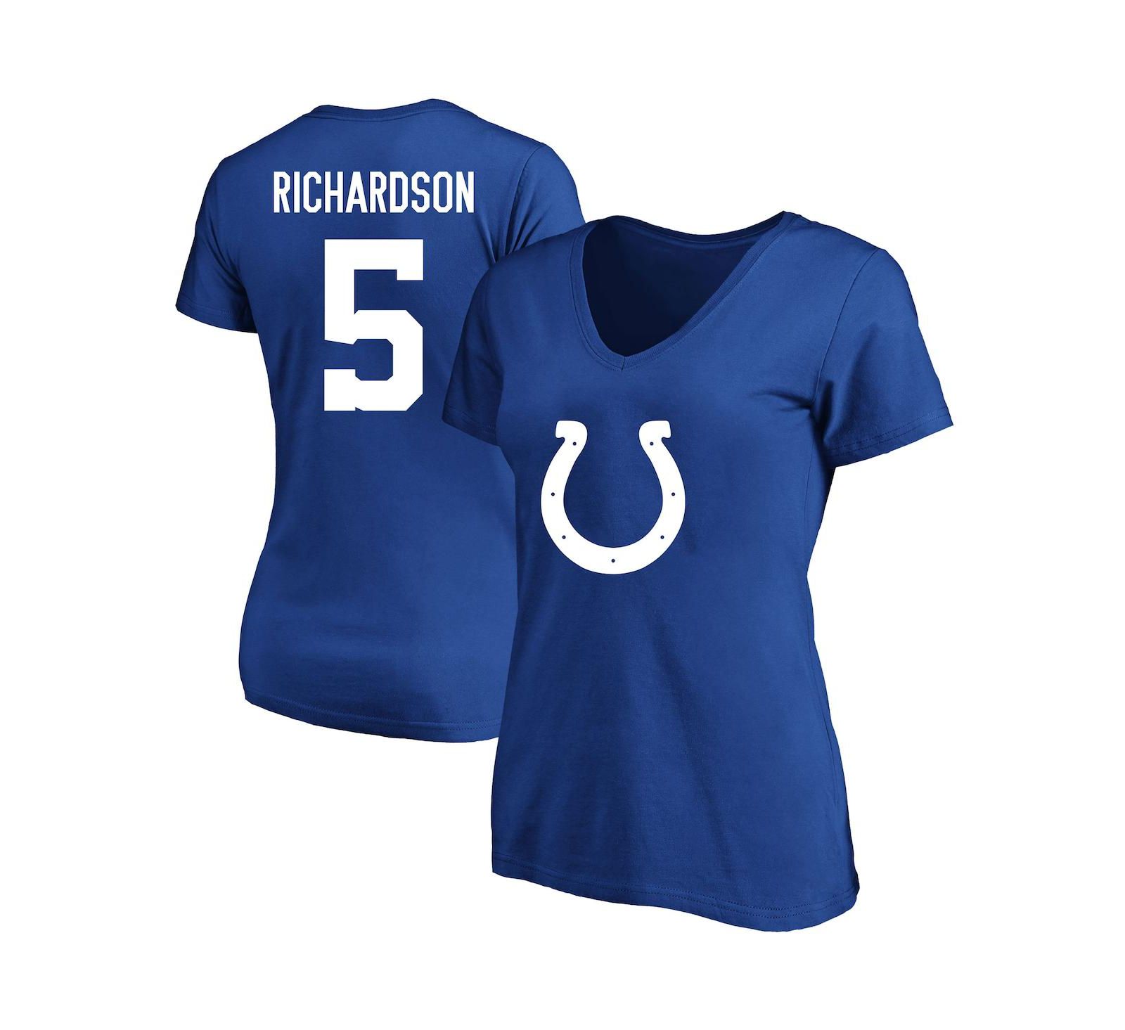 Женская футболка Fanatics Anthony Richardson Indianapolis Colts Plus Size V-Neck