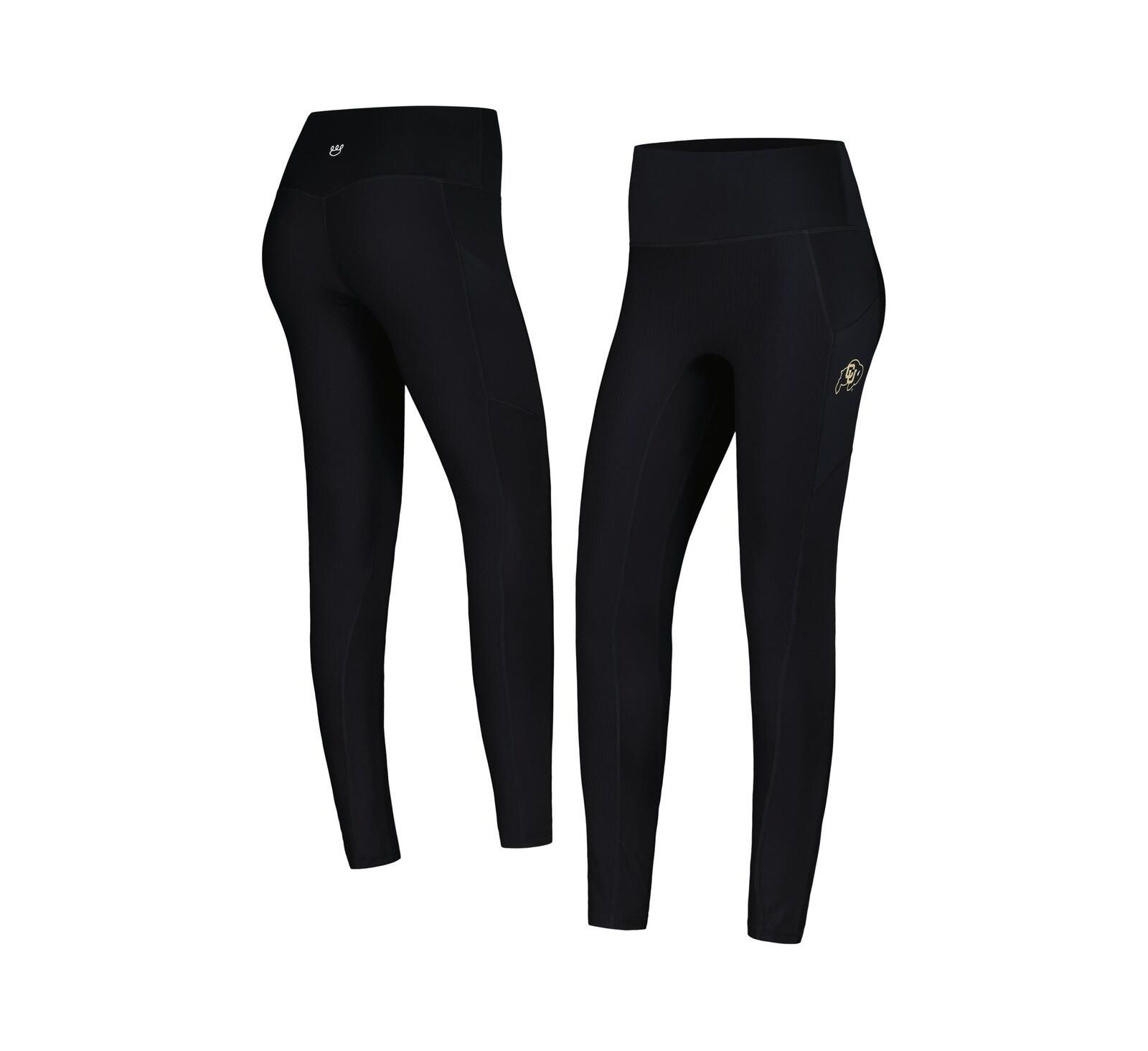 Женские леггинсы Kadyluxe Black Colorado Buffaloes 7/8 Mixed Media Pocket Leggings