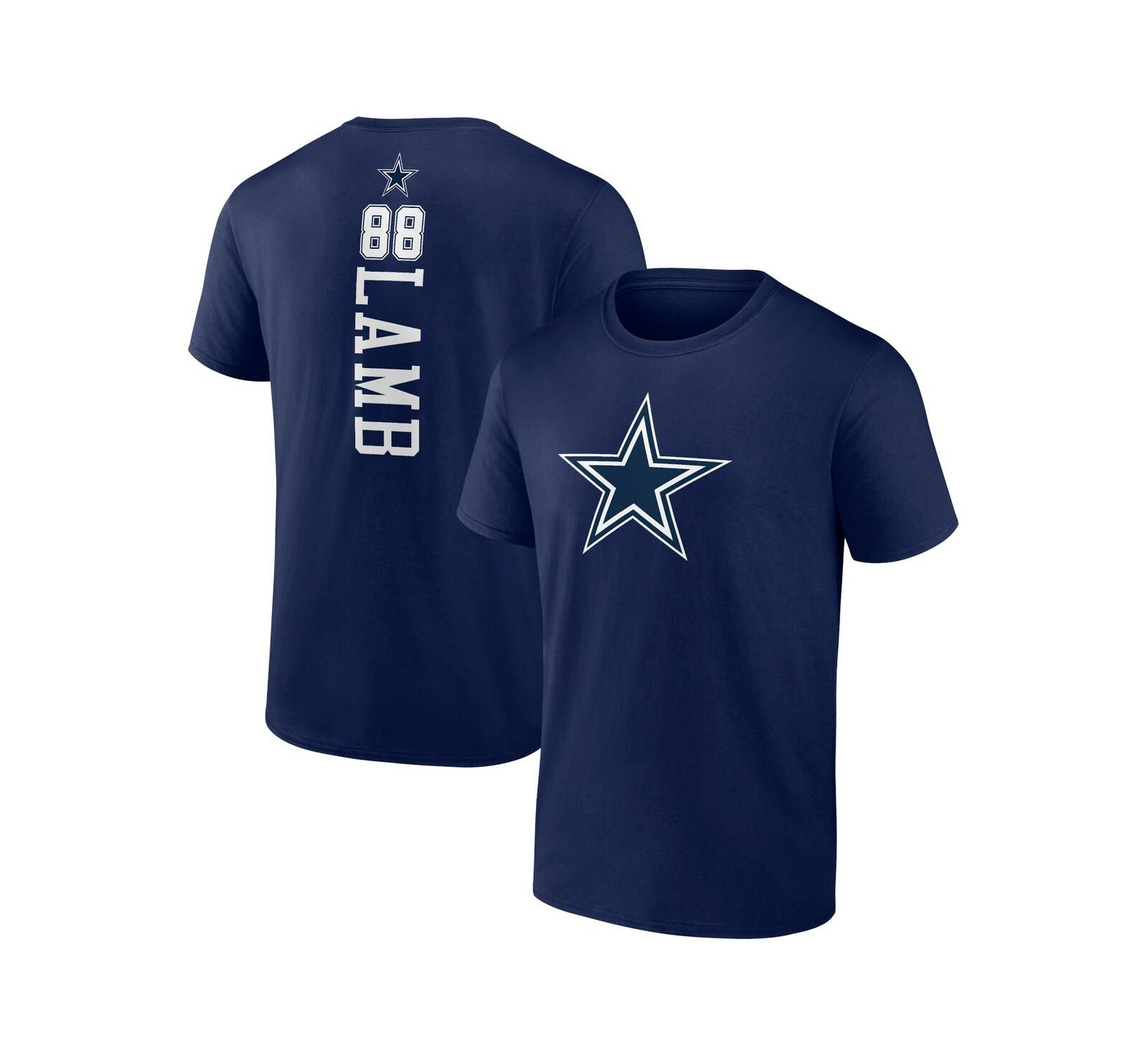 Men's Fanatics CeeDee Lamb Navy Dallas Cowboys Playmaker T-shirt
