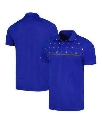 Мужская рубашка-поло LevelWear Royal Milwaukee Brewers Sector Batter Up Raglan