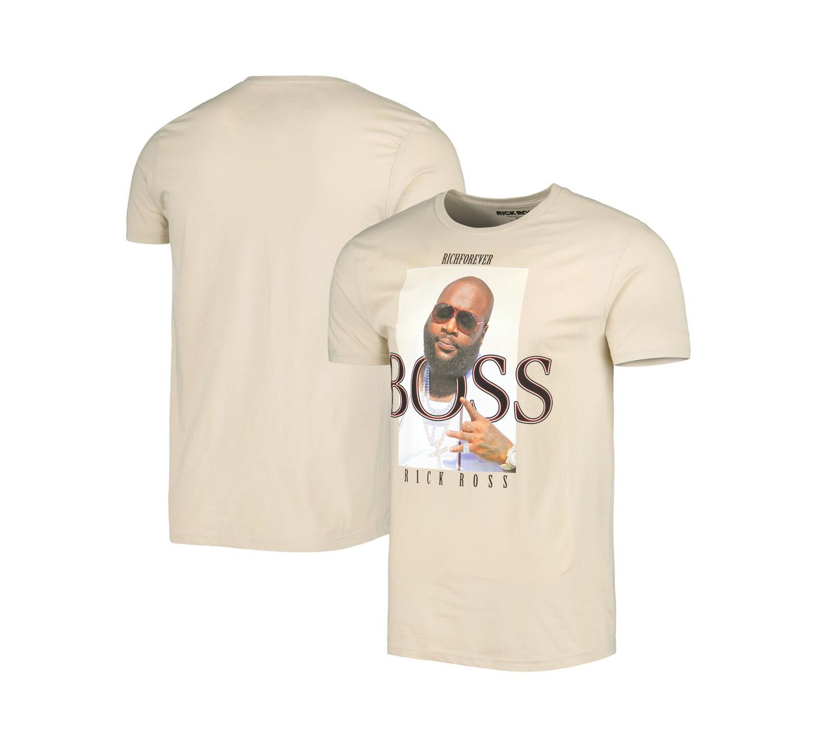 Мужская и женская бежевая футболка Philcos Rick Ross Graphic T-shirt