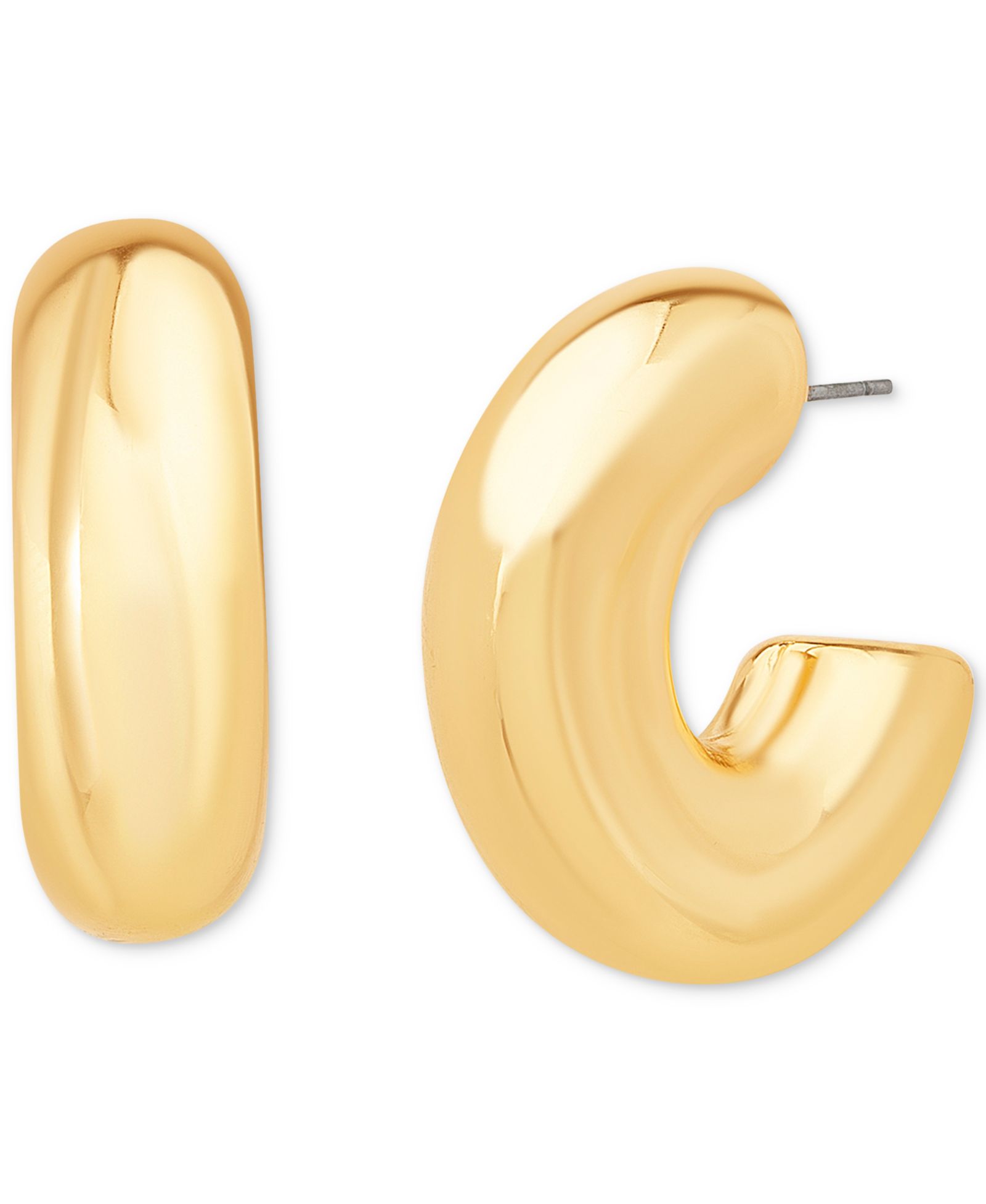 Kensie серьги-кольцо Gold-Tone Chunky Medium, 1.2"