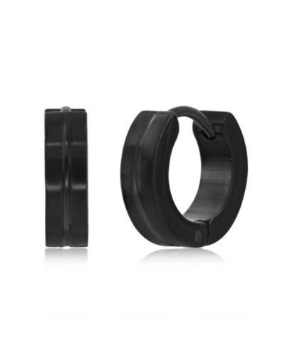Мужские серьги-кольца из нержавеющей стали 13mm Lined Huggie