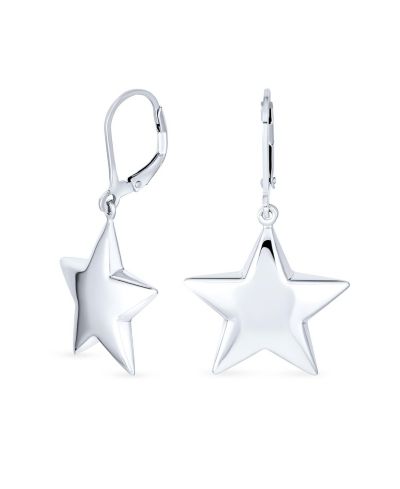 Серьги Bling Jewelry American Patriotic Celestial Rock Star Sterling Silver