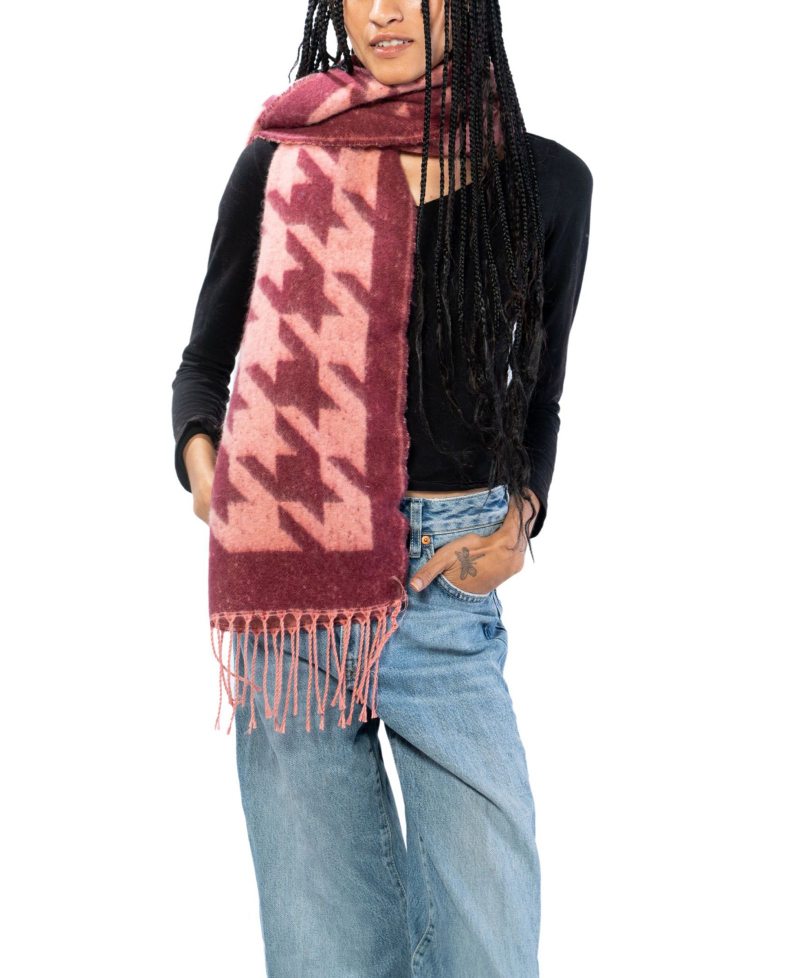 Marcus Adler Houndstooth Scarf