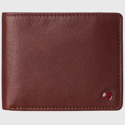 Alpine Swiss Men's Wallet for Men RFID Protected Leather Wallet Spencer Bifold Divided Bill Section Gift Box 2 ID Windows 14 Card Storage Pockets