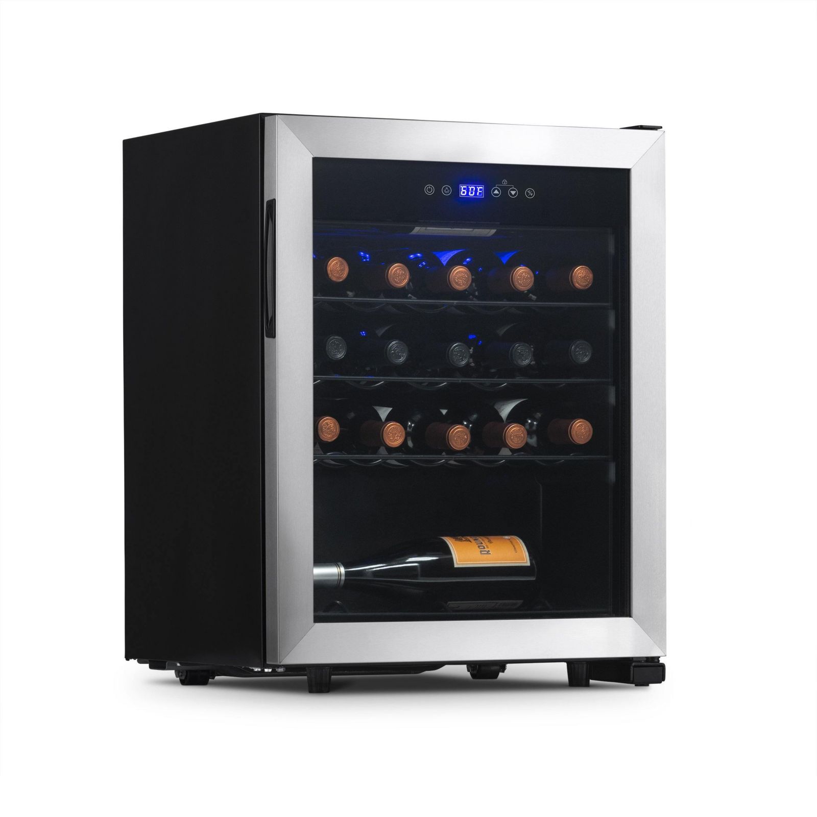 Newair 23-Bottle 18.9" Stainless Steel Freestanding Wine Fridge