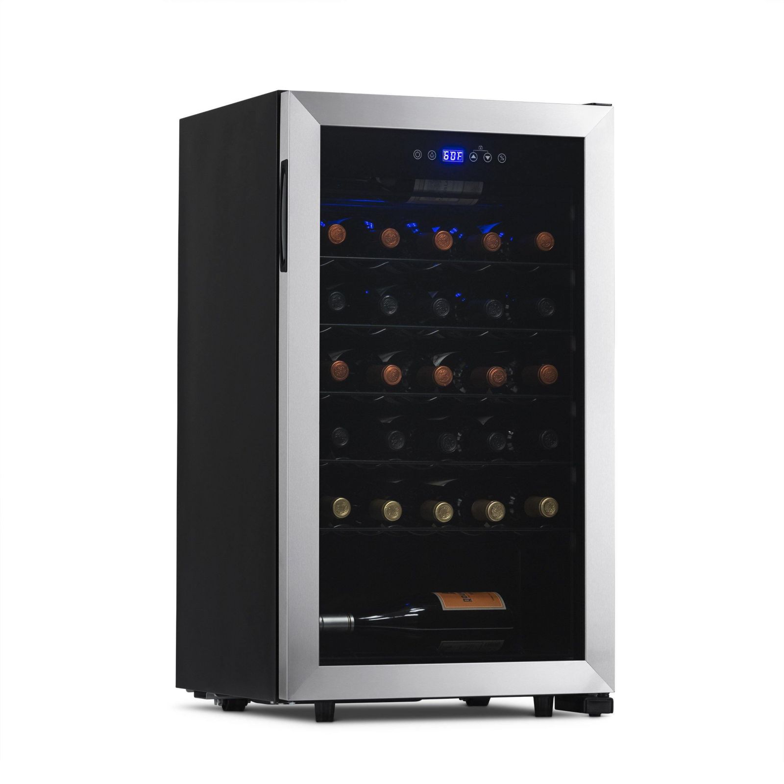 Newair 33-Bottle 18.9" Stainless Steel Freestanding Wine Fridge