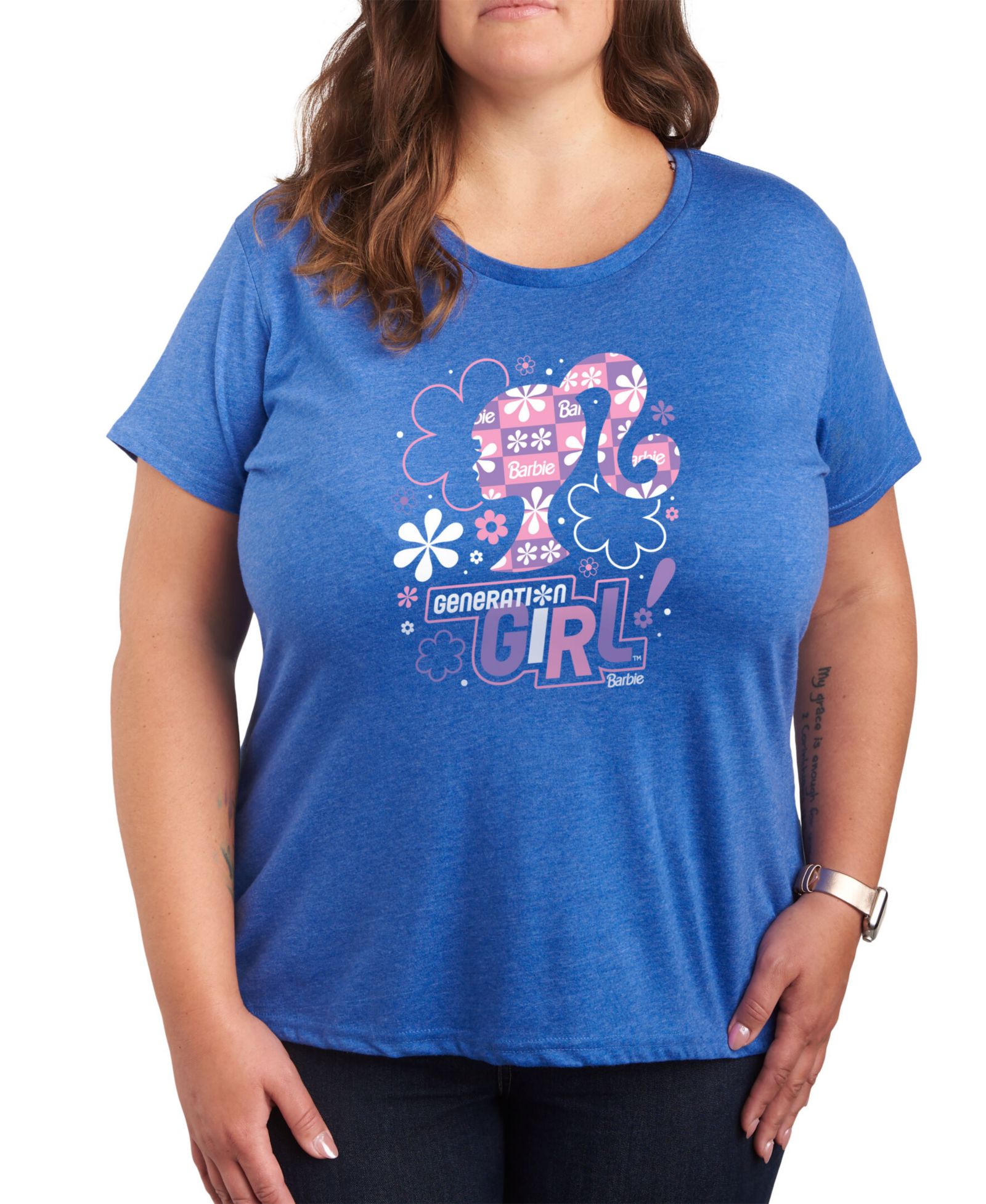 Футболка Hybrid Apparel Trendy Plus Size Barbie Generation Girl Graphic